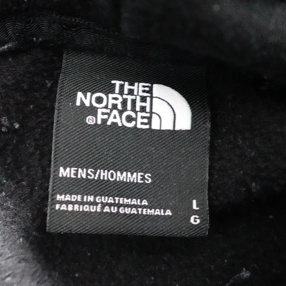 The North Face Hoodie Mens L Black Bear Graphic Pullover Outdoor Casual Fleece